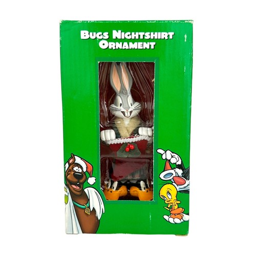 NOS Rare 1998 Bugs Bunny Nightshirt Warner Bros Looney Tunes Christmas Ornament