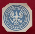 KÖ	NIGL. PREUSS. POLIZEI PRÄSIDIUM HANNOVER - letter seal stamp-#M194
