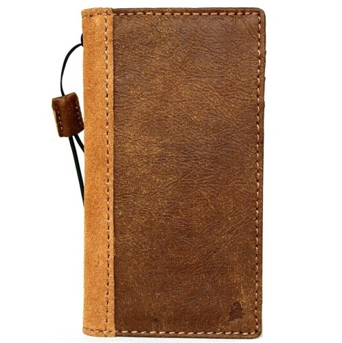 Genuine Leather Case for Google Pixel 5a 5G Book ID Wallet Vintage Soft Suede De - Picture 2 of 8