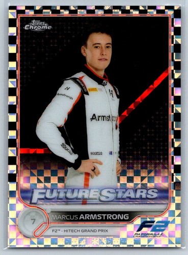 2022 Topps Chrome F1 Checker Flag Future Stars Marcus Armstrong - Bild 1 von 2
