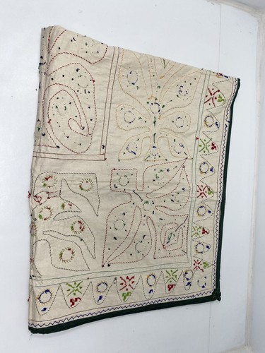 35" x 28" ALTE BOHO RABARI BANJARA KUCHI SPIEGELSTICKEREI GOBELIN BORTE - Bild 16 von 17
