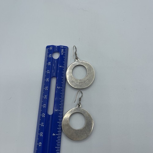 Hermosos Pendientes Colgantes Huecos Plata Esterlina México Diseño Suroeste #H558 - Imagen 9 de 13