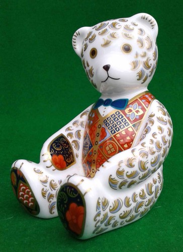 GROSSER ROYAL CROWN DERBY - GOLDIE - TEDDYBÄR BRIEFBESCHWERER. - Bild 2 von 10