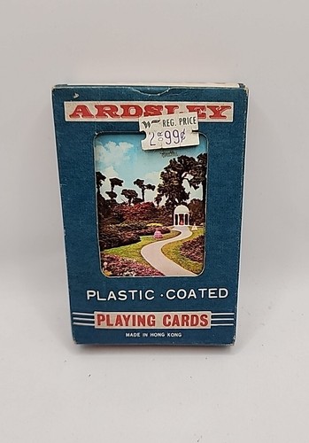 Vtg Ardsley Florida Cypress Gardens Souvenir Playing Cards Deck Plastic Coated - 第 1/4 張圖片