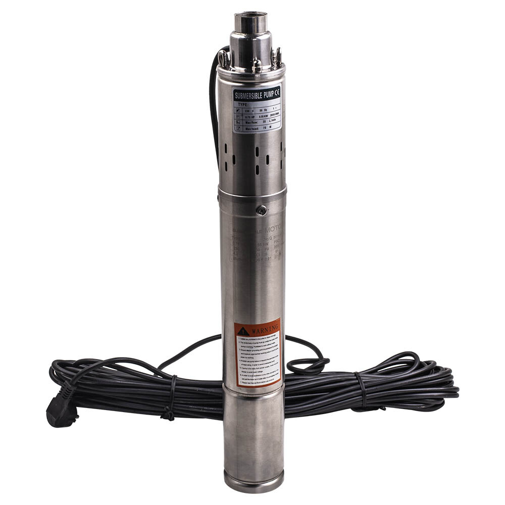 0,55KW Deep Well Pump 3 inches 2100 l h Well Pump Submersible Pump Sandy Water 0,55KW Deep Well Pump 3 inches 2100 l h Well Pump Submersible Pump Sandy Water