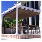 Retractable Pergola Sun Shade Cover Waterproof Canopy Panel, 3ft X 16ft