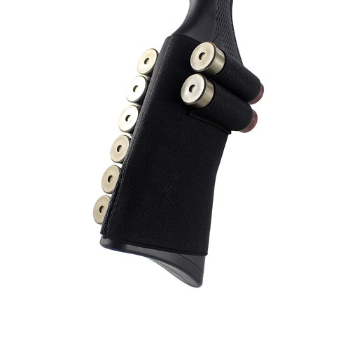 Tactical 8 Rounds Shotgun Buttstock Ammo Pouch 12 Gauge Shell Holder Cartridge - Picture 8 of 10