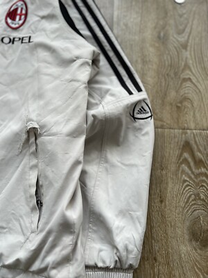 adidas AC MILAN　90s OPEL NylonJacket Vintage 90s AC Milan Adidas Bomber Jacket Opel Football