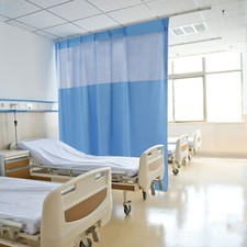 Hospital Cubicle Curtain Large Area With Strong Flat Hooks For Medical Clinic