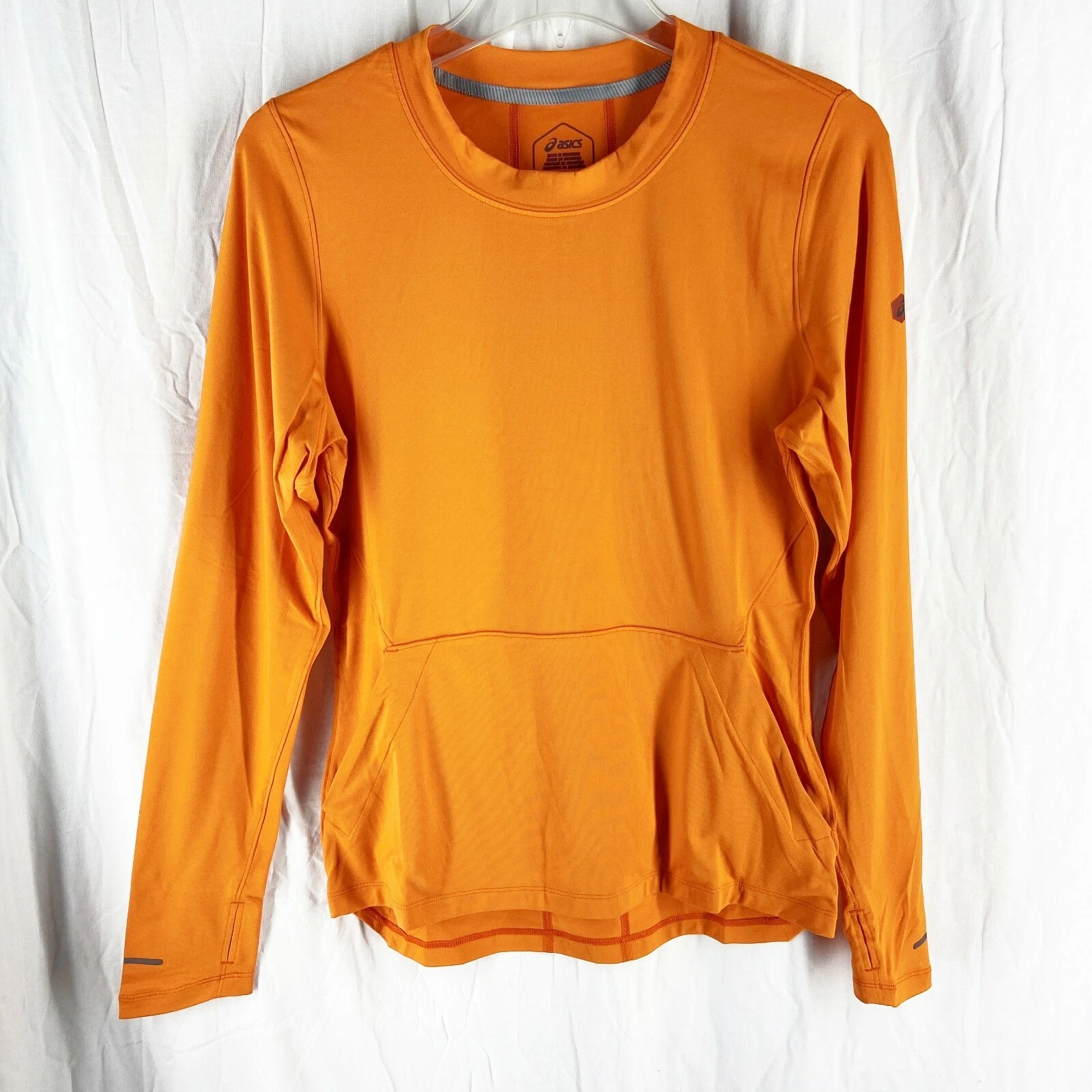 Asics Mens Orange Thermo Long Sleeve Layer Shirt Size M
