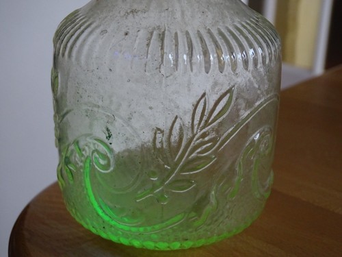 PORTIEUX 1 ANCIENNE CARAFE A LIQUEUR VERRE MOULER OURALINE ART DECO - Picture 4 of 12