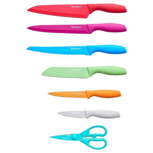 Tomodachi Jewels 13-Piece Knife Set with 6 Matching Blade Guards and Kitchen She - Picture 2 of 5