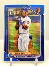 2024 Bowman Chrome 1st Yovanny Rodriguez Blue Refractor 123/150 Mets ROOKIE RC