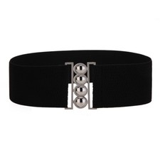 New Women Fashion Elastic Belt Wide Stretch Waist Band for Woman Black/Red/White