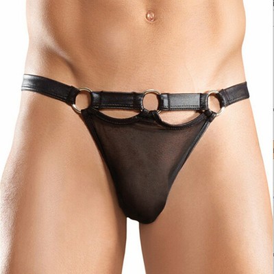 vera pelle sospensorio,rimovibili MARSUPIO Intimo Tanga,sportivi,Slip in pelle,