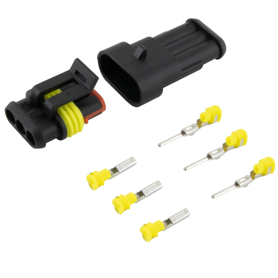 SEKI KFZ Kabel Schnellverbinder 3-polig 10 Stk. Steckverbinder wasserdicht Motorrad