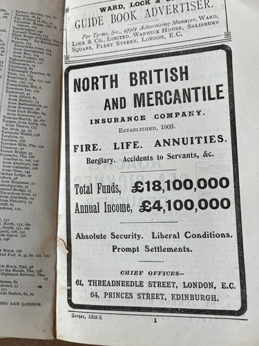 Antike Karte von Schottland Skye nach Inverness 1909 - Bild 7 von 7