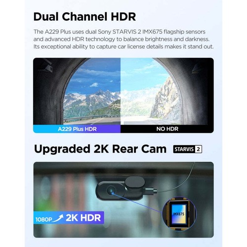 Viofo A229 Plus 2Ch 2K+2K Dash Camera with Starvis 2 Sensors - Viofo Card Bundle - Picture 5 of 20