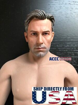 1//6 Ben Affleck Batman Head Sculpt PHICEN M31 Seamless Male Muscular Figure Set