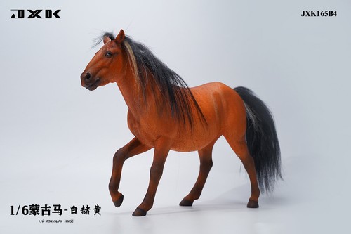 JXK 1/6 Mongolian Horse Model Animal Mongolica Kids Gift Toy Collector Decor - Foto 65 di 74