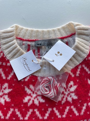 BONPOINT Pure Cashmere Christmas jumper 10 - 12 years Was £280 FABULOUS - Picture 6 of 7