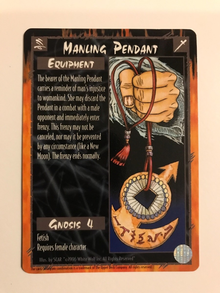 manling MANLING PENDANT : RAGE LEGACY of Tribes CCG Equipment card; 1996 werewolf  TCG | eBay