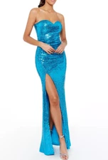 Goddiva Sequin Maxi Dress 14 UK Evening Cocktail Wedding Cruise PROM Party 2