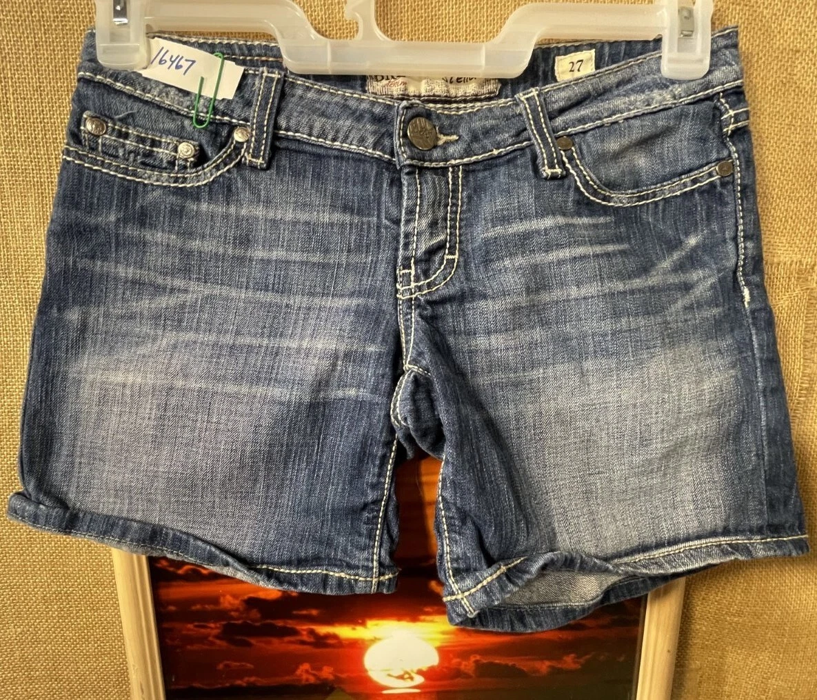 Buckle BKE denim Stella women s blue shorts W28 stretch