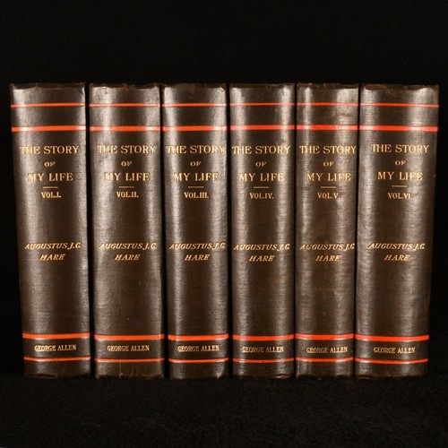 1896-00 6vol The Story Of My Life Augustus JC Hare First Edition ventes exceptionnelles Illustrated