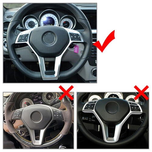 Lenkradabdeckung für Mercedes A C E SLK CLA CLS GLA Klasse Silber - Bild 7 von 7