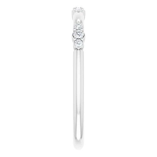 14K White Gold 1/8 CTW Lab-Grown Diamond Stackable Ring - Picture 4 of 6