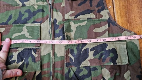 Vtg Classic Blue BILL RED HEAD Woodland Camo Duck Hunting Vest Mens Size Large - Picture 14 of 15