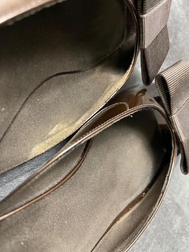 Stuart Weitzman Women Shoes Brown 6N Patent Slip On Bow Comfort Slides Sandals - Picture 19 of 22