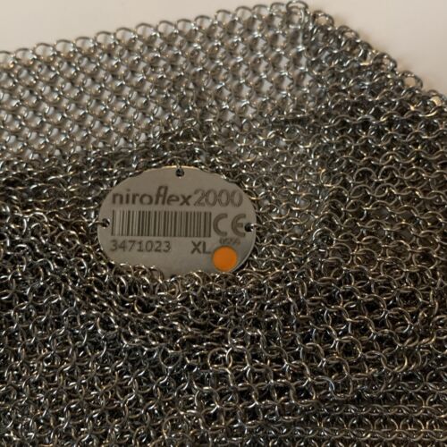 Guante de seguridad de malla de acero inoxidable resistente a cortes Niroflex 2000 talla XL muñeca - Imagen 2 de 6