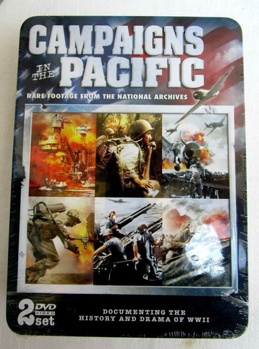 WORLD WAR 2 WWII..GUADALCANAL..CAMPAIGNS PACIFIC..DVD SETS..COLLECTALBE TINS NEW - Picture 3 of 7