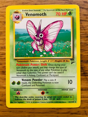 Venomoth (31/130) ¡Raro Juego Base de 2 Tarjetas de Pokémon! ¡P&P RÁPIDO Y GRATUITO! - Imagen 18 de 25