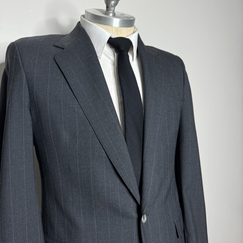 Jos A Bank Signature Anzug 41 L 36 W Herren grau gestreift Wolle - Bild 2 von 16