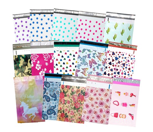  6x9" Designer Serie-Poly Versandtaschen, selbstklebende flache Kunststoff Versandtaschen Dichtung - Bild 65 von 153