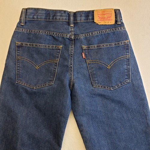 Levi's Jeans Youth Boys Size 12 26x26 Blue 550 Reg Relaxed Fit Denim Dark Wash - Picture 8 of 9