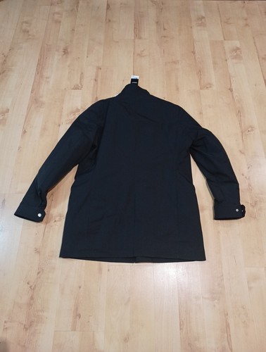 Next Tailoring Giacca Cappotto Uomo Capispalla Nero Zip Taglia Large Resistente alla Doccia - Foto 7 di 12