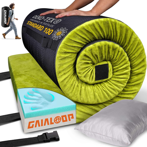 3 Inch Thick Memory Foam Camping Mattress Sleeping Pad Adult Sleepover - Picture 11 of 12