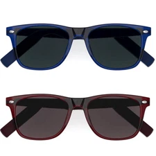 Wireless Sunglasses Music Smart Glasses AI Translator Headphones Red Lens 2Packs