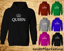 QUEEN Crown HOODIE Sweatshirt Crown Queen Hoodie Gym King Queen Sweater Best Gif
