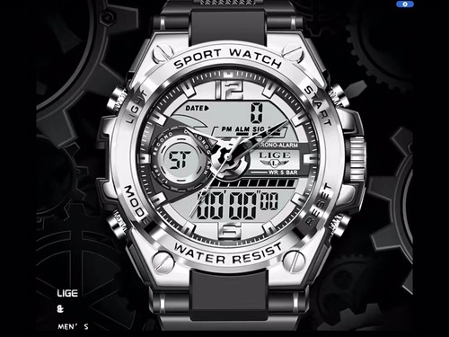 LIGE / Men Waterproof Sports Tactical Mens Digital Wrist Watche LIGE BRAND - Picture 5 of 9