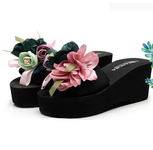 Fashion wedge seaside holiday beach shoes Women's sandals slipper shoes - Picture 5 of 8