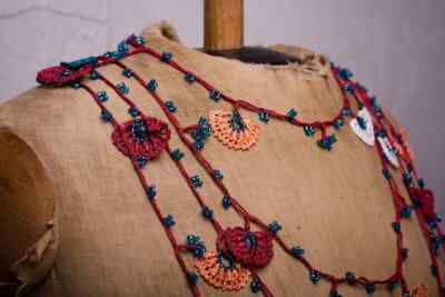 Oya Crochet Necklace Needle Lace 125.98'' BRAND NEW FAST Shipment saime-025