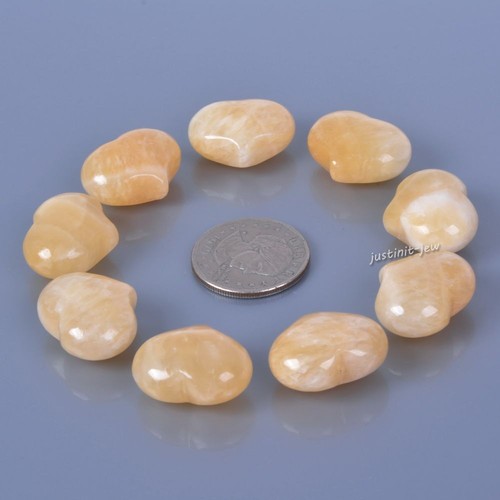 25mm Rock Gemstone Healing Crystal 1 inch Mini Puffy LOVE Heart Pocket Stone - Picture 57 of 106