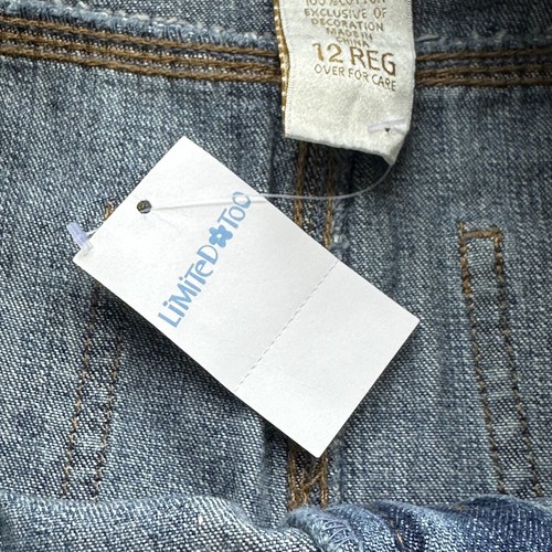 Limited Too Vintage Dead Stock Bedazzled Mid Rise Mini Jean Skirt - Girls 12 - Picture 15 of 19
