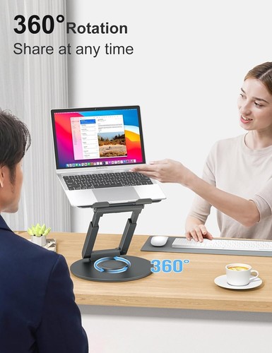 Telescopic Laptop Stand with 360° Swivel & Height Adjust for Ergonomic Comfort - Picture 4 of 11