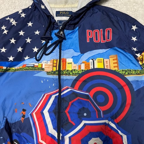 Chaqueta cortavientos Polo Ralph Lauren para hombre grande azul Río 2016 equipo olímpico EE. UU. - Imagen 6 de 16